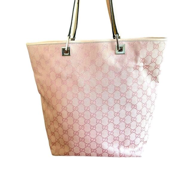 Gucci- GG Canvas Leather-Trimmed Tote - Vintage - Picture 2 of 16